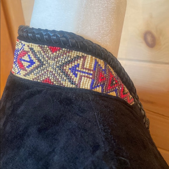 Splendid Black Suede Women's Coat. One of a kind. Immaculate. Rodeo Maximalism - Picture 4 of 11